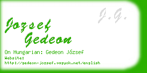 jozsef gedeon business card